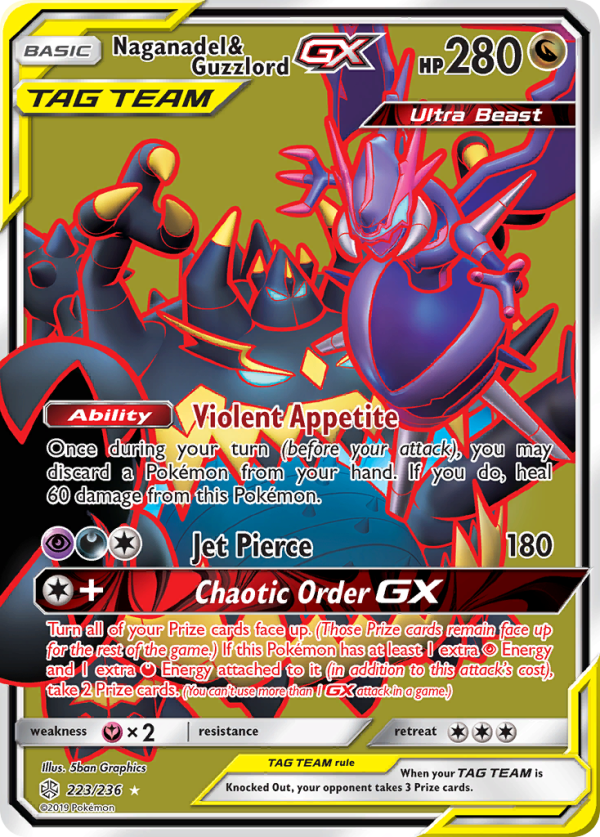 Naganadel & Guzzlord GX (223 236) [Sun & Moon: Cosmic Eclipse] For Sale