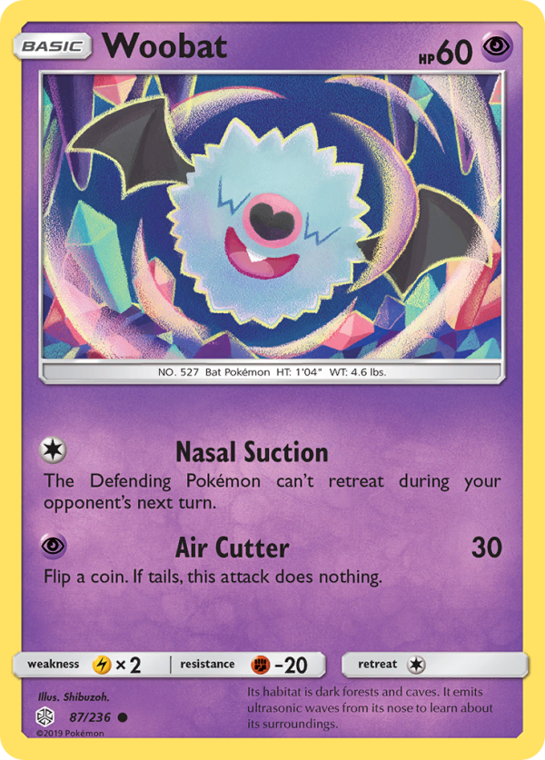 Woobat (87 236) [Sun & Moon: Cosmic Eclipse] Online now