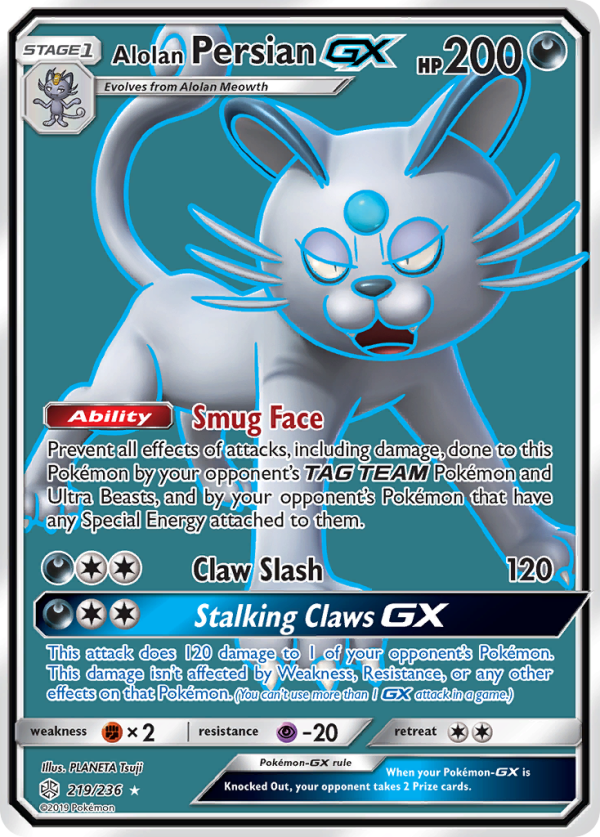 Alolan Persian GX (219 236) [Sun & Moon: Cosmic Eclipse] For Discount