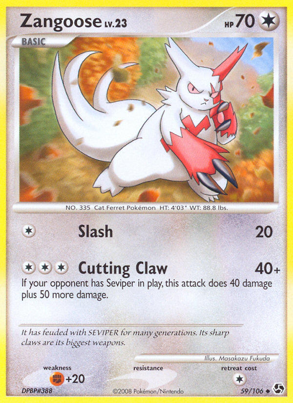 Zangoose (59 106) [Diamond & Pearl: Great Encounters] Online Sale