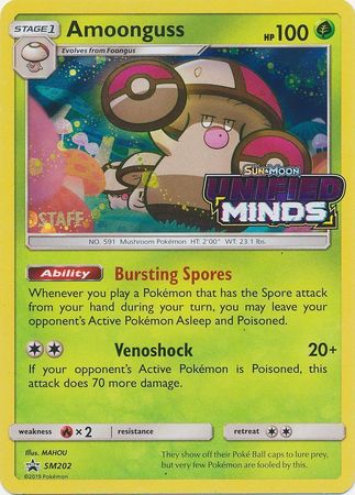 Amoonguss (SM202) (Staff Prerelease Promo) [Sun & Moon: Black Star Promos] Hot on Sale