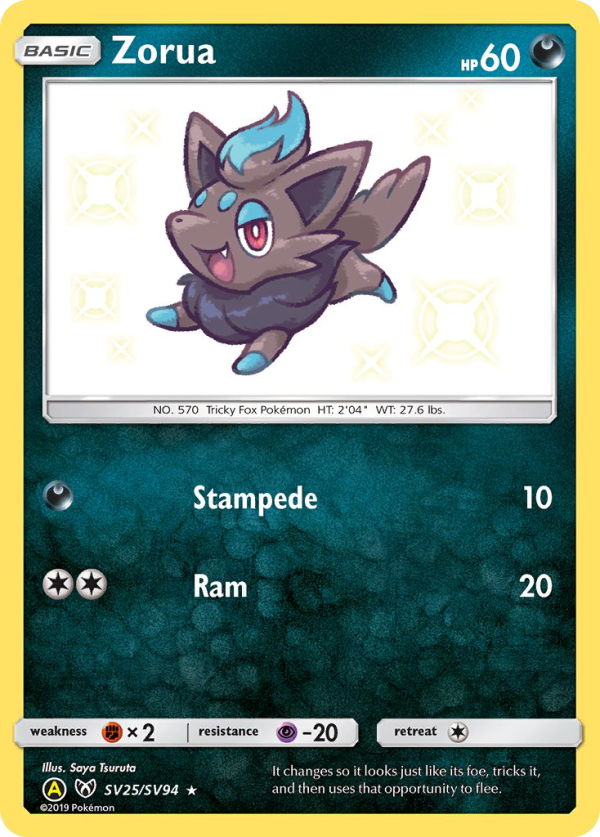 Zorua (SV25 SV94) [Sun & Moon: Hidden Fates - Shiny Vault] Discount