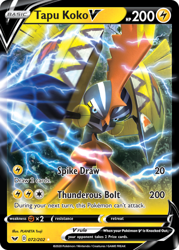 Tapu Koko V (072 202) [Sword & Shield: Base Set] For Sale