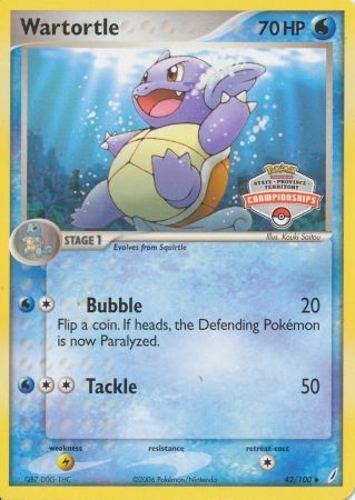 Wartortle (42 100) (States Championship Promo) [EX: Crystal Guardians] Online now